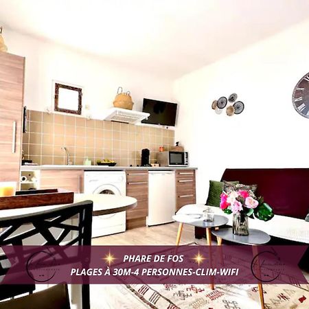 Le Coin De Mer 2, Bord De Mer, Plage 30M, Cosy, Clim, Wifi, 4 Personnes Fos-sur-Mer Exterior foto